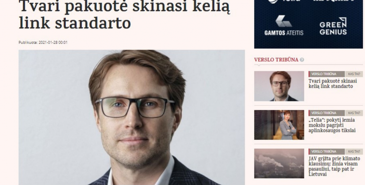 Tvari pakuotė skinasi kelią link standarto