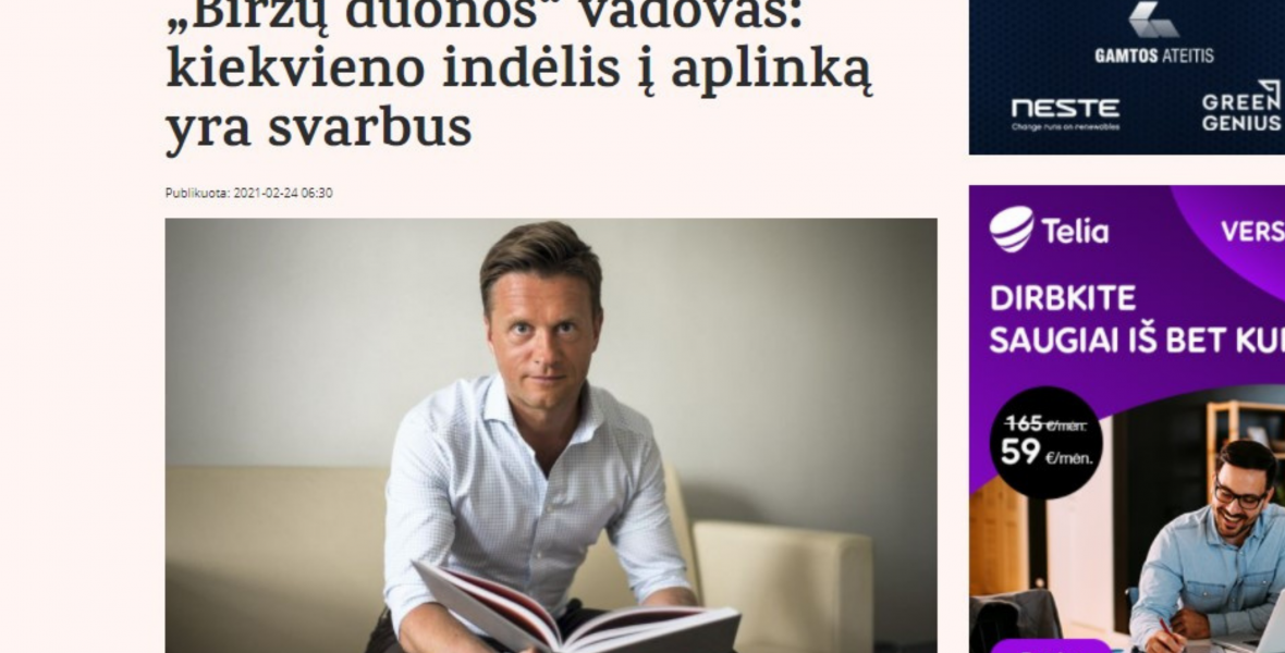 „Biržų duonos“ vadovas: kiekvieno indėlis į aplinką yra svarbus