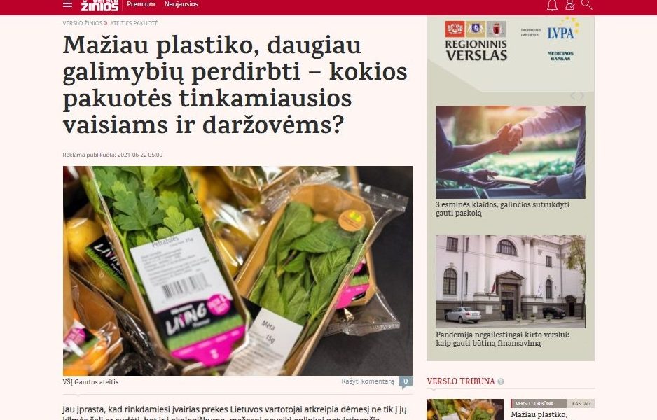 Mažiau plastiko, daugiau galimybių perdirbti – kokios pakuotės tinkamiausios vaisiams ir daržovėms?