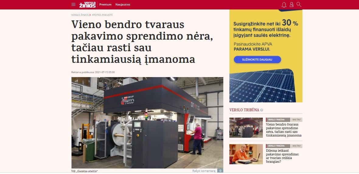 Vieno bendro tvaraus pakavimo sprendimo nėra, tačiau rasti sau tinkamiausią įmanoma