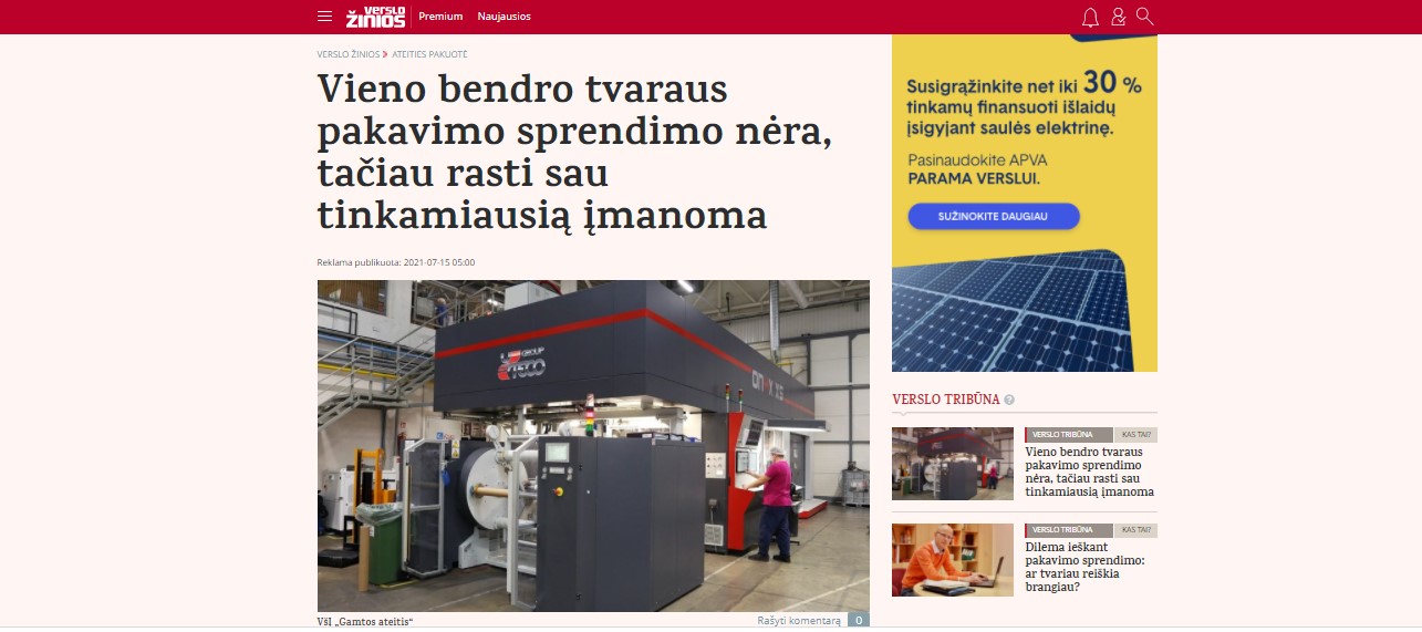 Vieno bendro tvaraus pakavimo sprendimo nėra, tačiau rasti sau tinkamiausią įmanoma