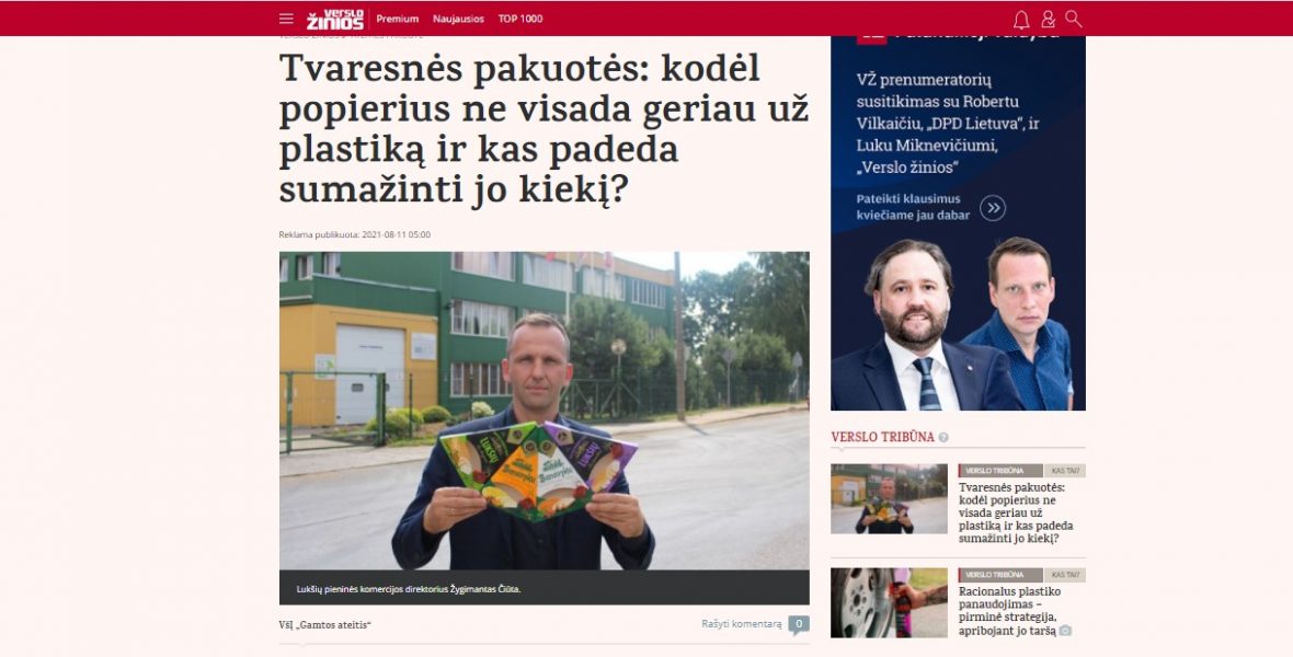 Tvaresnės pakuotės: kodėl popierius ne visada geriau už plastiką ir kas padeda sumažinti jo kiekį?