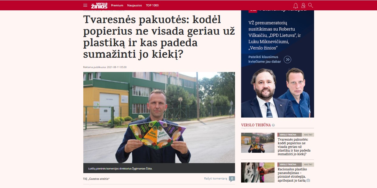 Tvaresnės pakuotės: kodėl popierius ne visada geriau už plastiką ir kas padeda sumažinti jo kiekį?