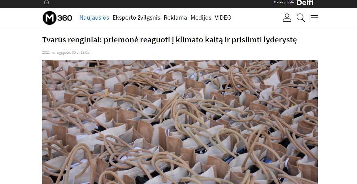 Tvarūs renginiai: priemonė reaguoti į klimato kaitą ir prisiimti lyderystę
