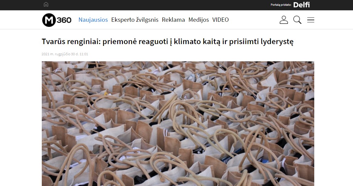 Tvarūs renginiai: priemonė reaguoti į klimato kaitą ir prisiimti lyderystę