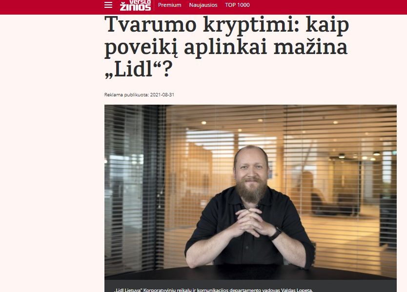 Tvarumo kryptimi: kaip poveikį aplinkai mažina „Lidl“?