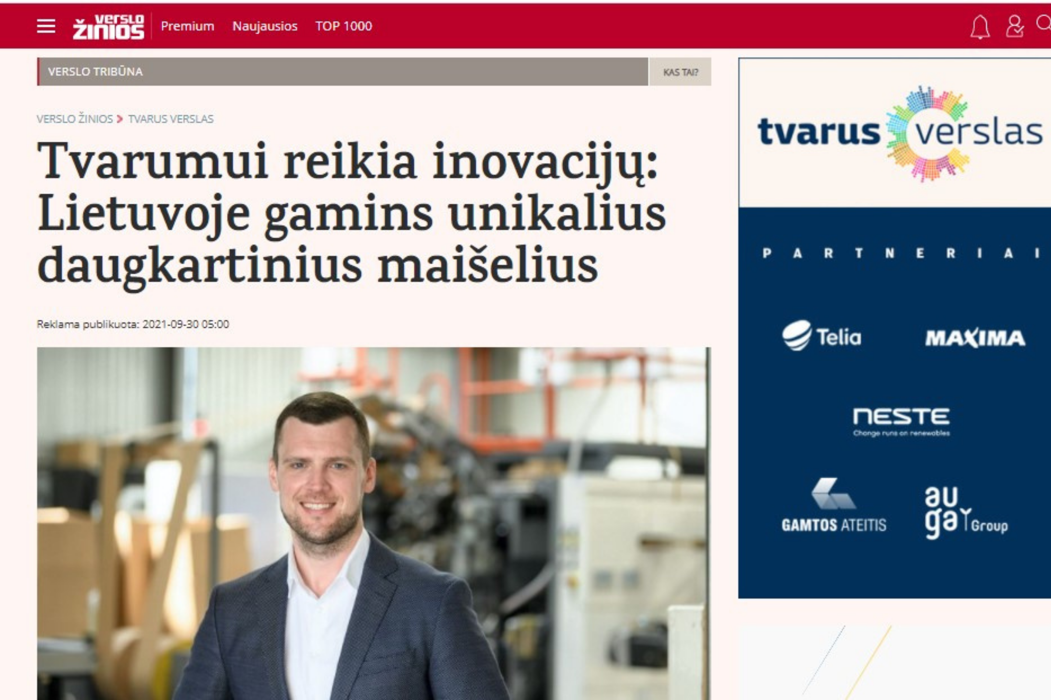 Tvarumui reikia inovacijų: Lietuvoje gamins unikalius daugkartinius maišelius