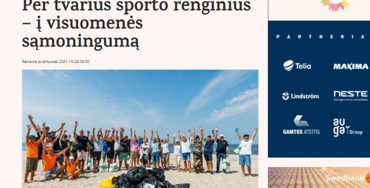 Per tvarius sporto renginius – į visuomenės sąmoningumą