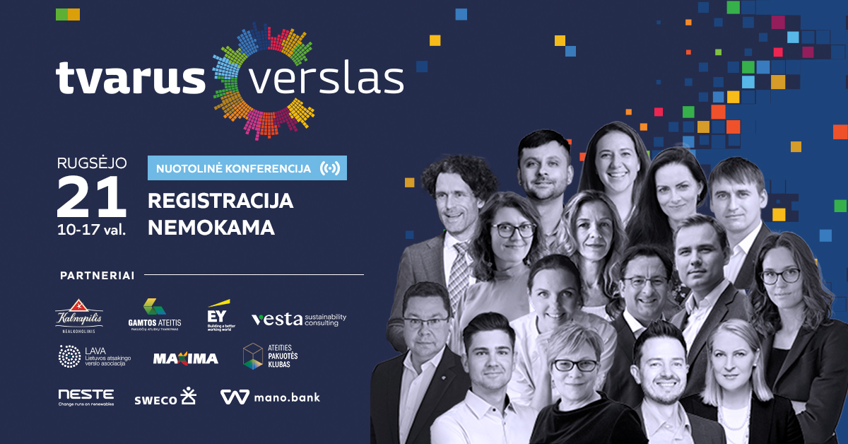 Konferencija „Tvarus verslas“ – jau greitai! Dalyvavimas NEMOKAMAS. Kviečiame registruotis!