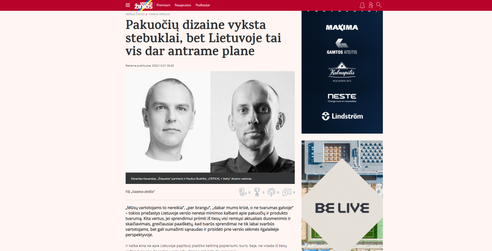 Pakuočių dizaine vyksta stebuklai, bet Lietuvoje tai vis dar antrame plane