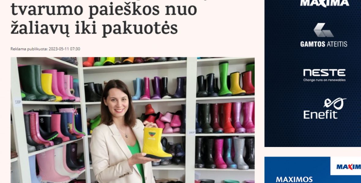 Guminių batų gamintojai: tvarumo paieškos nuo žaliavų iki pakuotės